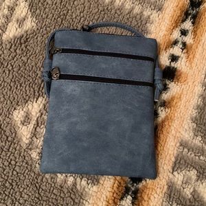 Blue crossbody purse